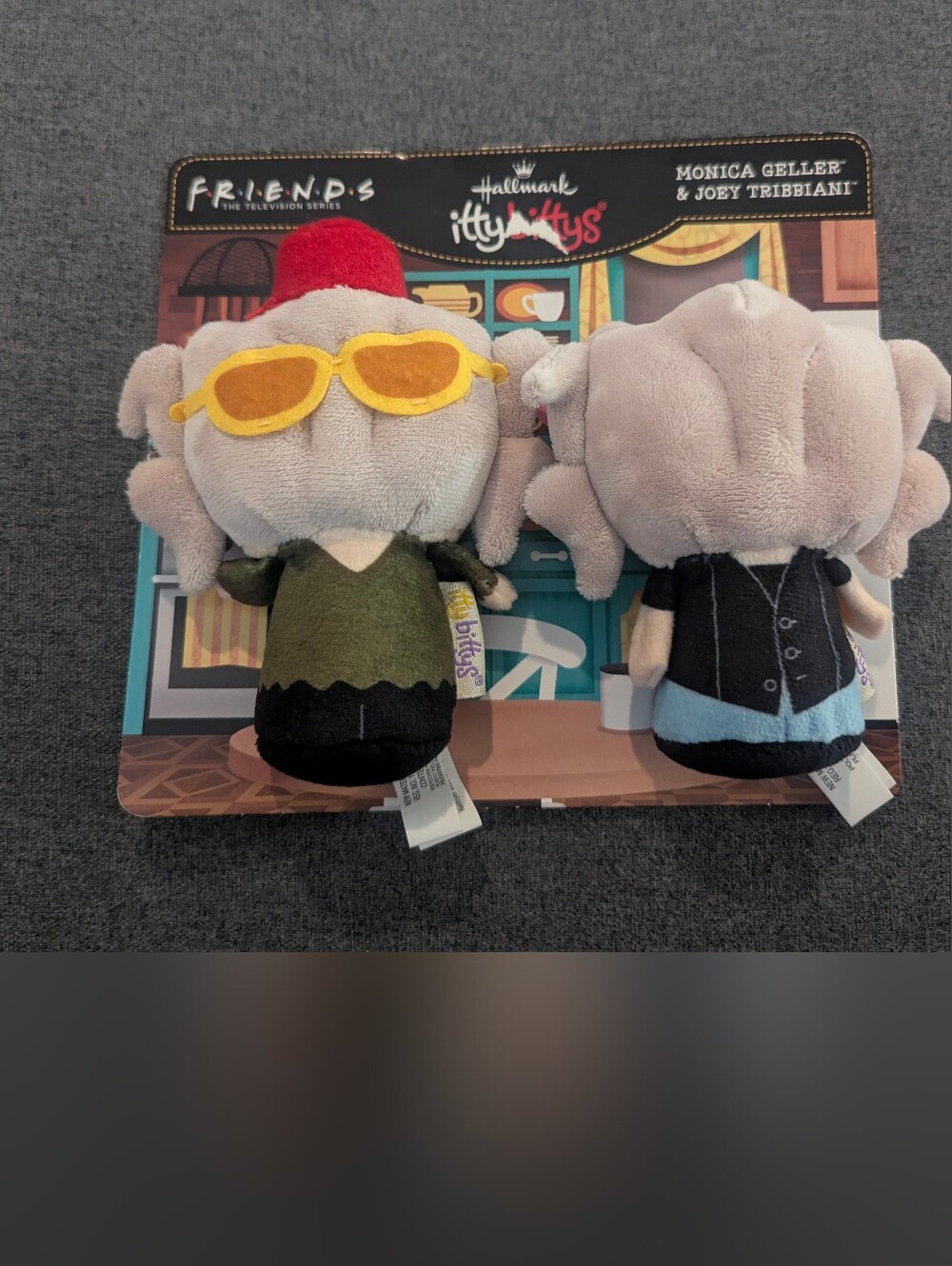New Hallmark Itty Bittys Friends Monica Geller and Joey Tribbiani